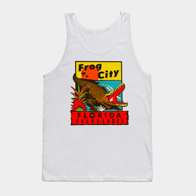 Vintage Florida Everglades Decal Tank Top by zsonn